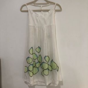 White Diane Von FurstenBurg Linen Dress